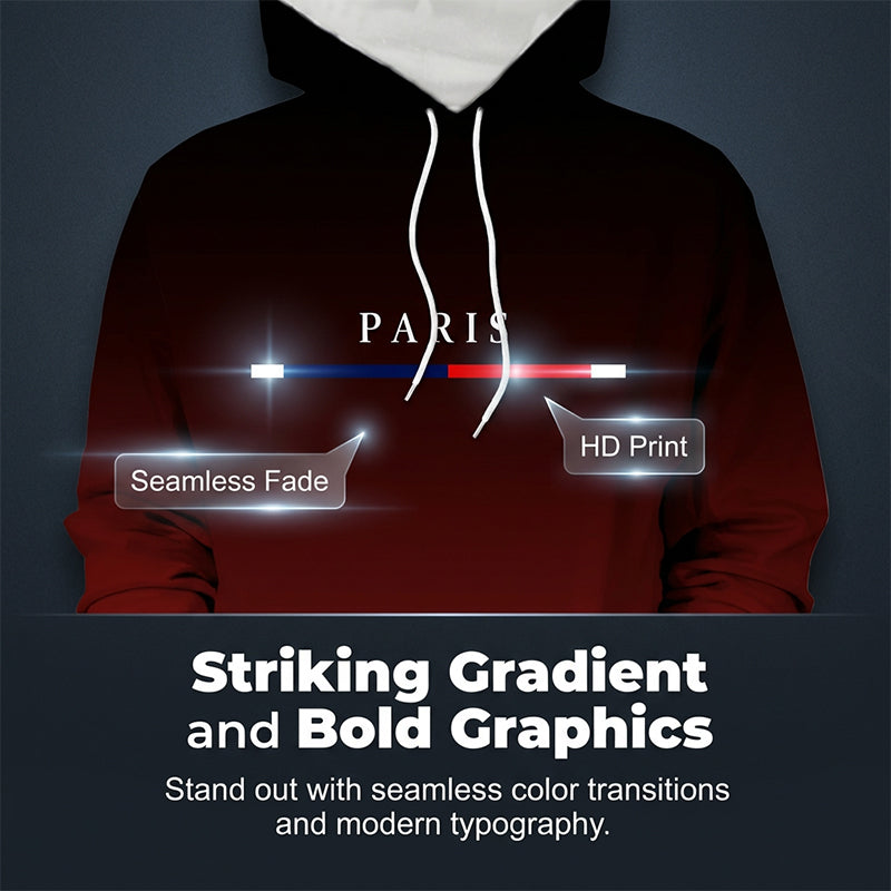 Herren Gradient Trainingsanzug-Set - Kapuzenpullover und Jogginghose