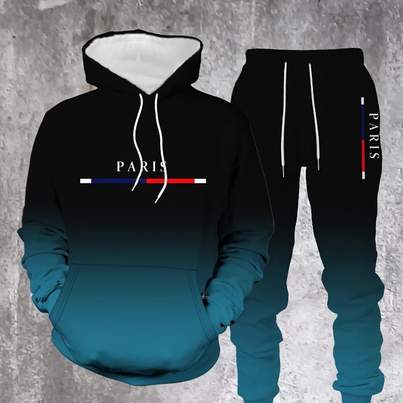 Herren Gradient Trainingsanzug-Set - Kapuzenpullover und Jogginghose