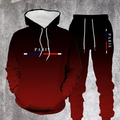 Herren Gradient Trainingsanzug-Set - Kapuzenpullover und Jogginghose