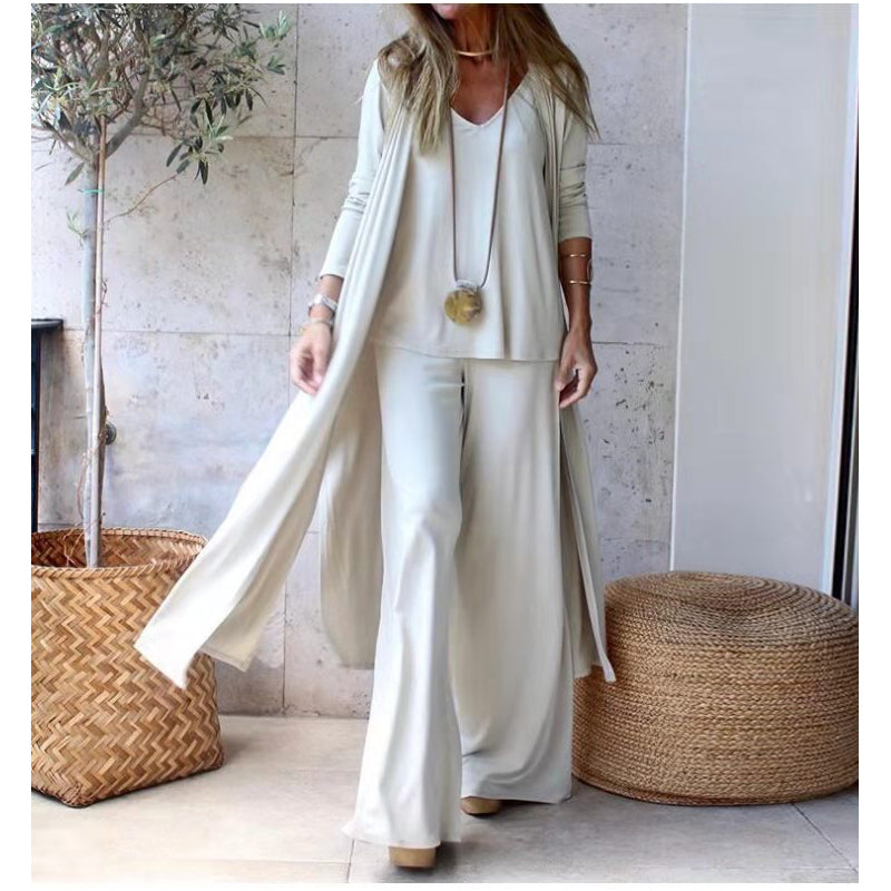🧥👚3-teiliges, locker sitzendes Loungewear-Set für Damen