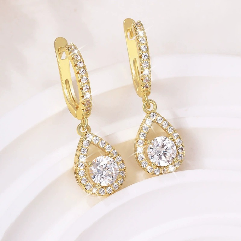 🔥Solange der Vorrat reicht 50 % Rabatt!🎉Elegant Teardrop Dangle Hoop Earrings