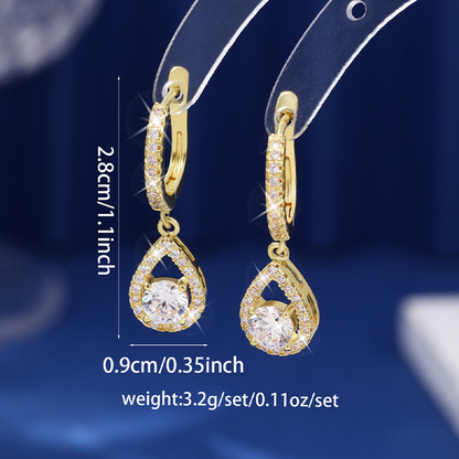 🔥Solange der Vorrat reicht 50 % Rabatt!🎉Elegant Teardrop Dangle Hoop Earrings