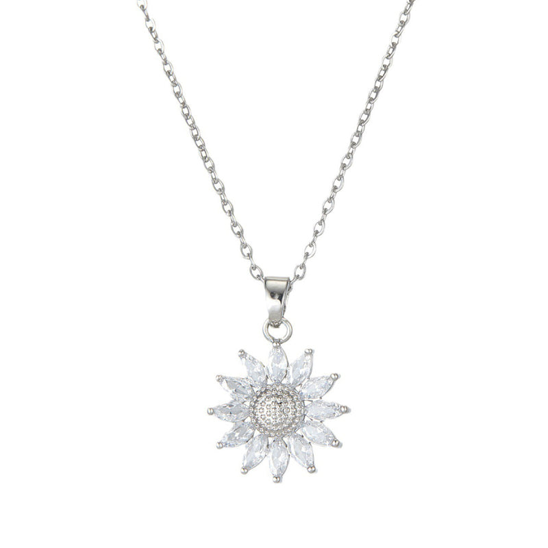 Sunflower Pendant Necklace for Women