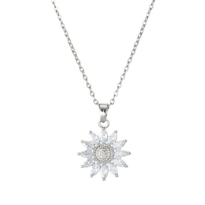 Sunflower Pendant Necklace for Women
