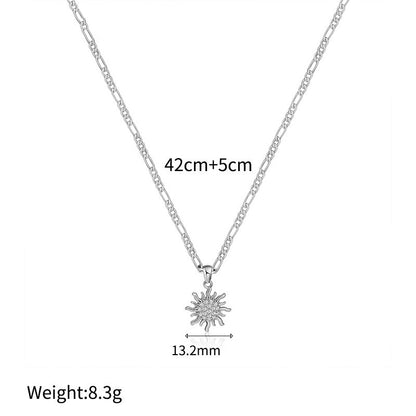 Sunflower Pendant Necklace for Women