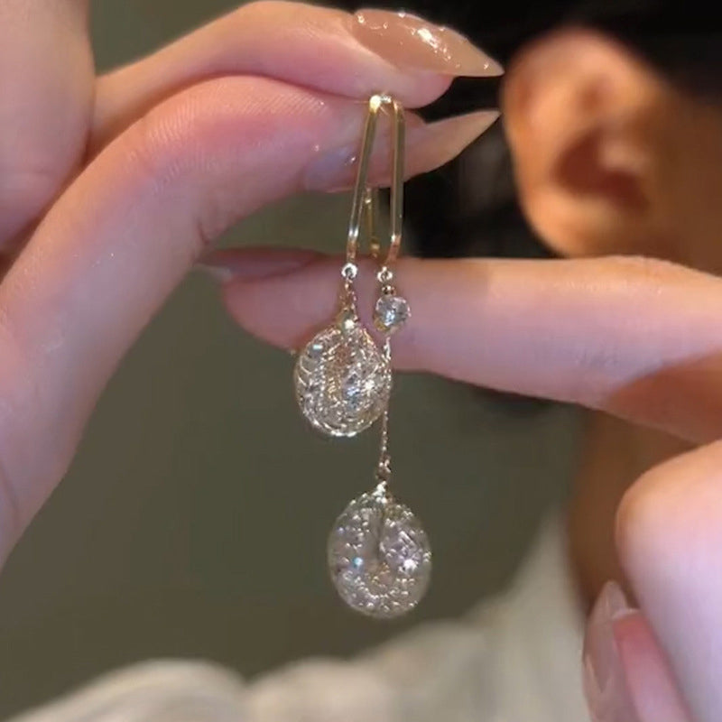 🔥Solange der Vorrat reicht 50 % Rabatt!🎉Elegante Ohrringe mit Kristallquasten