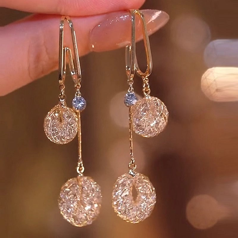 🔥Solange der Vorrat reicht 50 % Rabatt!🎉Elegante Ohrringe mit Kristallquasten