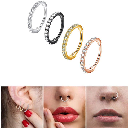 Stilvolle Diamantohrringe & Nasenring