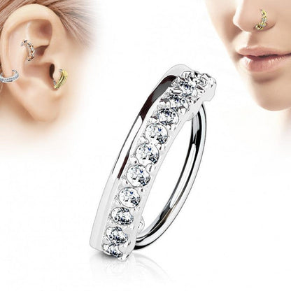 Stilvolle Diamantohrringe & Nasenring