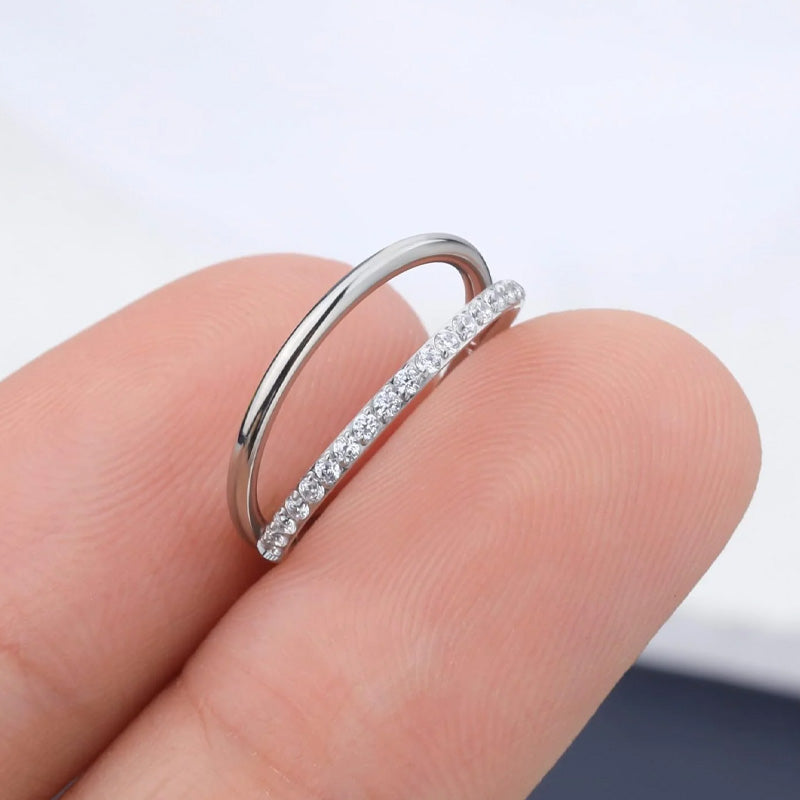 Stilvolle Diamantohrringe & Nasenring