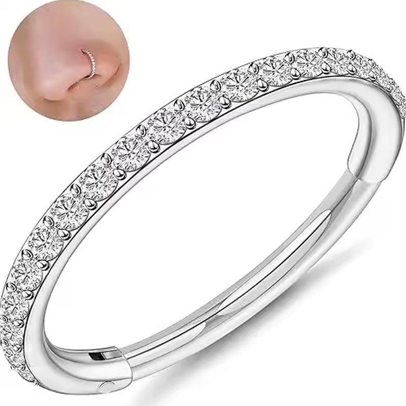 Stilvolle Diamantohrringe & Nasenring
