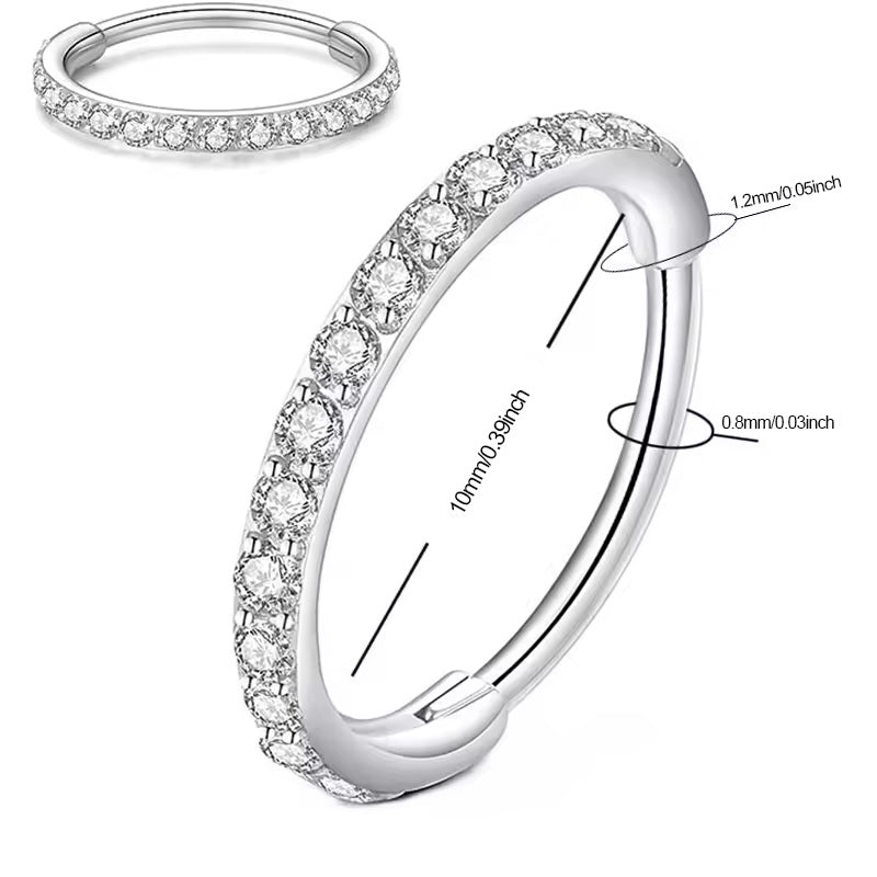 Stilvolle Diamantohrringe & Nasenring