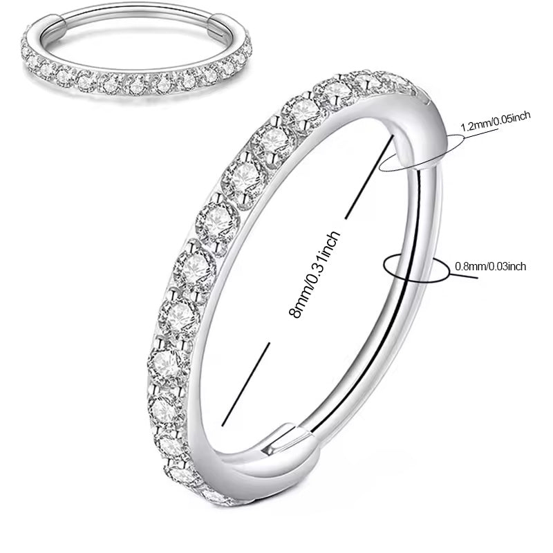 Stilvolle Diamantohrringe & Nasenring