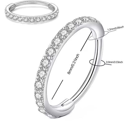 Stilvolle Diamantohrringe & Nasenring