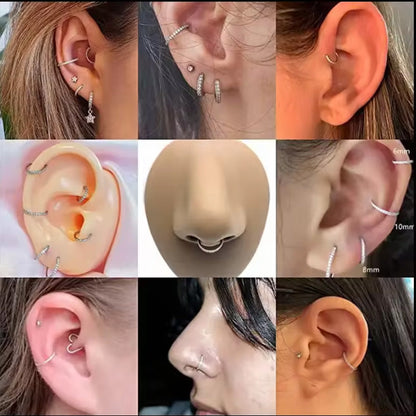 Stilvolle Diamantohrringe & Nasenring