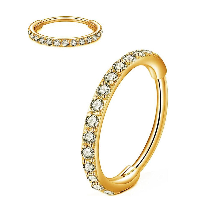 Stilvolle Diamantohrringe & Nasenring