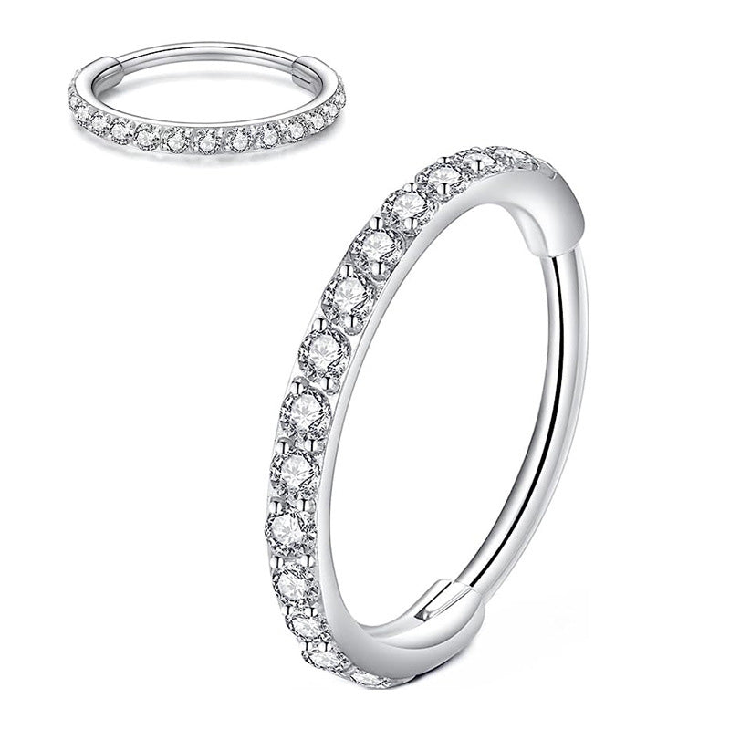 Stilvolle Diamantohrringe & Nasenring