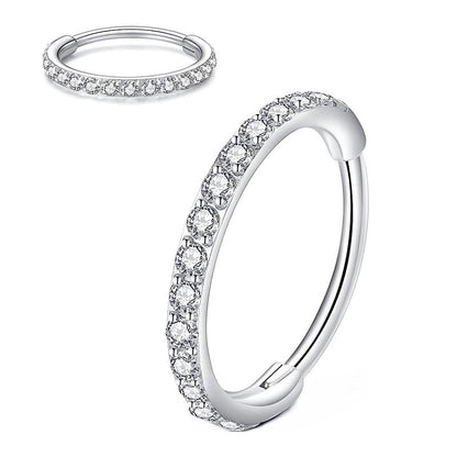 Stilvolle Diamantohrringe & Nasenring