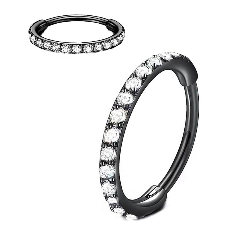 Stilvolle Diamantohrringe & Nasenring