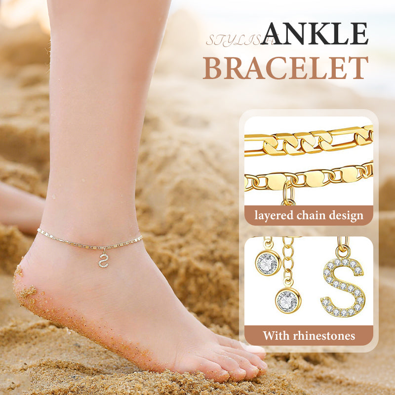 Mehrlagiger Gold-Fußkette für Damen – elegant & zeitlos – ideal für Sandalen & den Sommer✨🦶