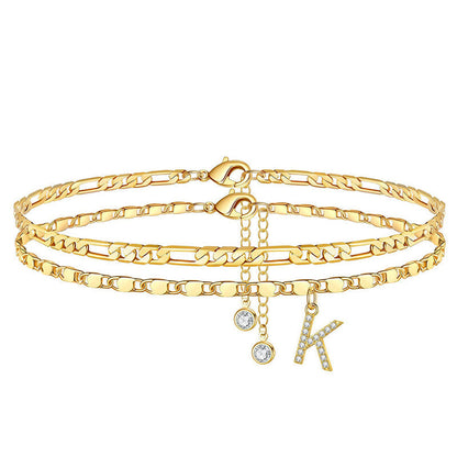 Mehrlagiger Gold-Fußkette für Damen – elegant & zeitlos – ideal für Sandalen & den Sommer✨🦶