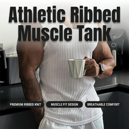 Herren-Tanktop aus geripptem Strick in schmaler Passform
