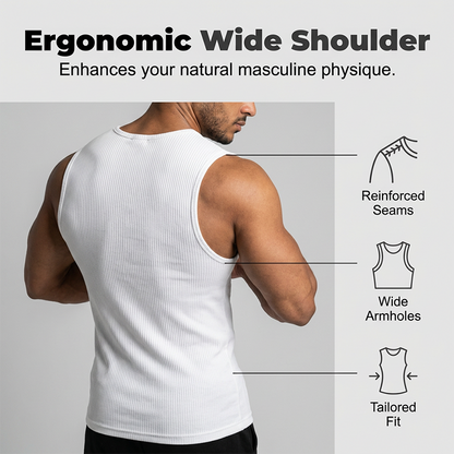 Herren-Tanktop aus geripptem Strick in schmaler Passform