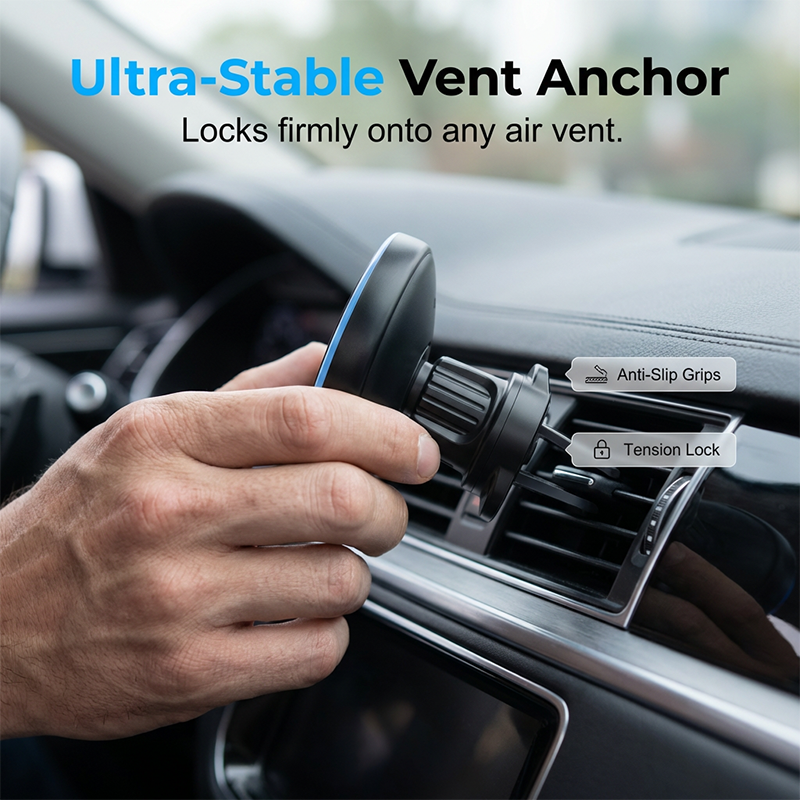 ✨🔥15-W-Magnet-Wireless-Autoladegerät mit Umgebungsbeleuchtung