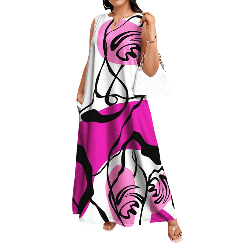 🎨 50% Rabatt! Künstlerisch bedrucktes, lockeres Sommer-Maxikleid – figurfreundlich + einzigartig im Stil + mühelos elegant 💃✨