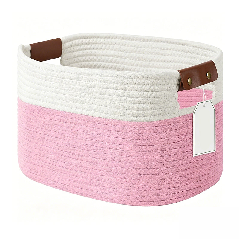 🧺 36% RABATT! 🧵 Geflochtener Baumwollseil-Aufbewahrungskorb mit Griffen – Weich, Stabil & Perfekt Für Spielzeug, Wäsche & Wohnaccessoires 🏠