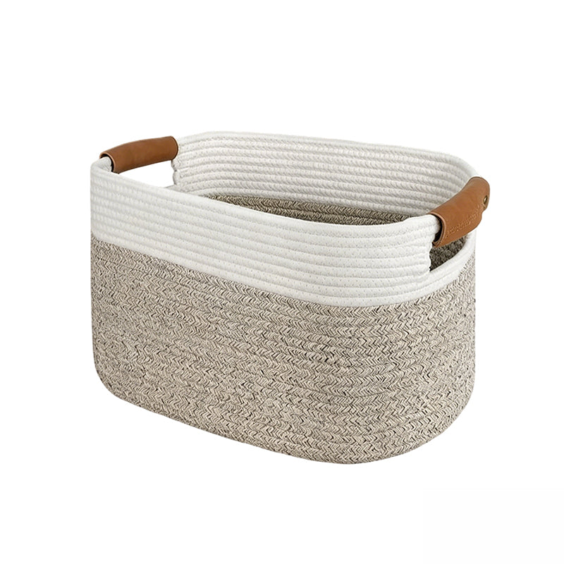 🧺 36% RABATT! 🧵 Geflochtener Baumwollseil-Aufbewahrungskorb mit Griffen – Weich, Stabil & Perfekt Für Spielzeug, Wäsche & Wohnaccessoires 🏠