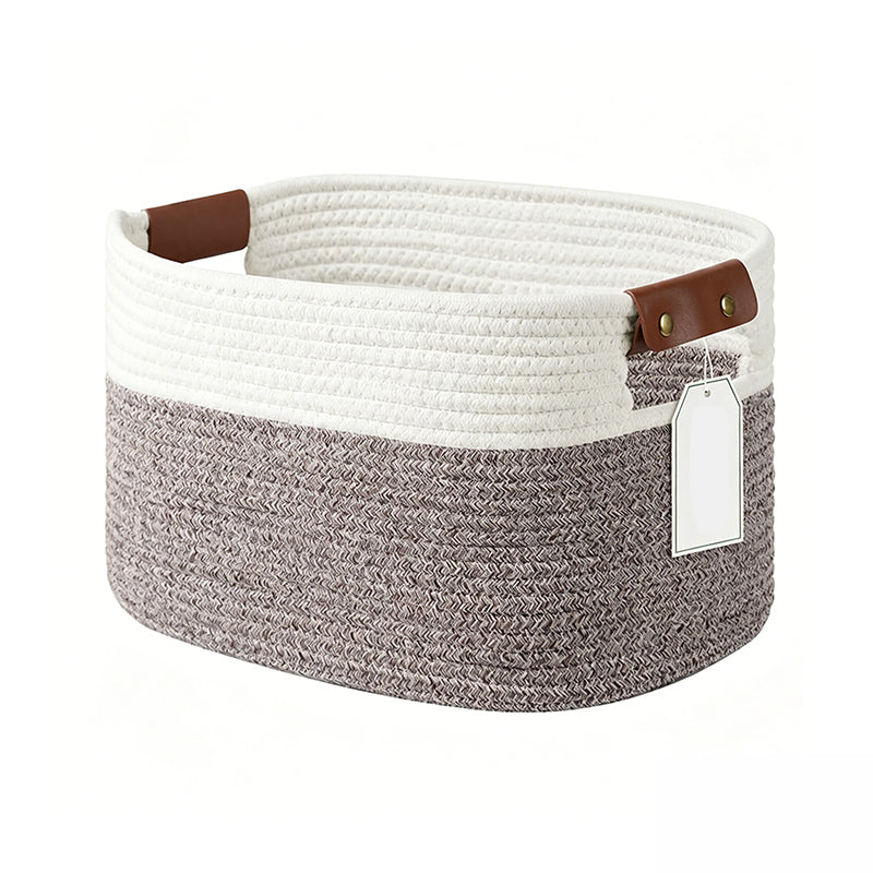 🧺 36% RABATT! 🧵 Geflochtener Baumwollseil-Aufbewahrungskorb mit Griffen – Weich, Stabil & Perfekt Für Spielzeug, Wäsche & Wohnaccessoires 🏠