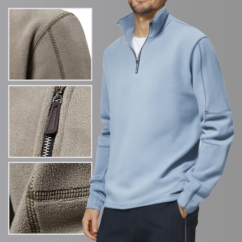 👔✨ 50% RABATT! Stilvolles Langarm-Oberteil mit halbem Reißverschluss für Herren – Lässig, vielseitig & perfekt für kühlere Tage 🍂