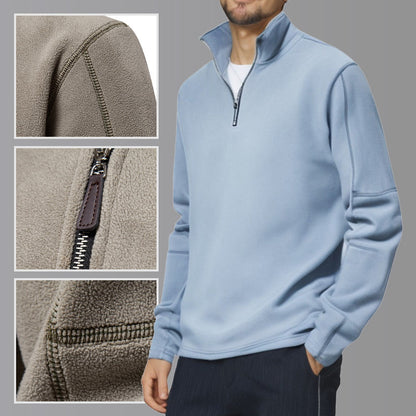 👔✨ 50% RABATT! Stilvolles Langarm-Oberteil mit halbem Reißverschluss für Herren – Lässig, vielseitig & perfekt für kühlere Tage 🍂