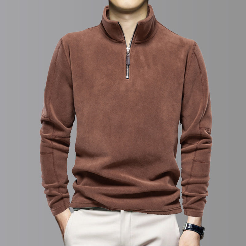 👔✨ 50% RABATT! Stilvolles Langarm-Oberteil mit halbem Reißverschluss für Herren – Lässig, vielseitig & perfekt für kühlere Tage 🍂