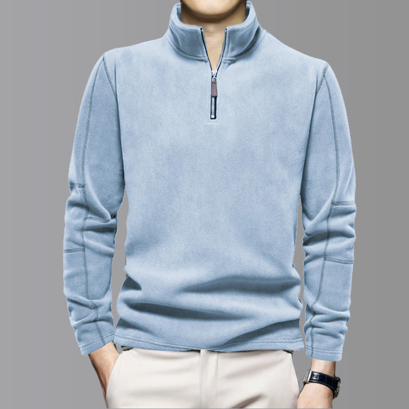👔✨ 50% RABATT! Stilvolles Langarm-Oberteil mit halbem Reißverschluss für Herren – Lässig, vielseitig & perfekt für kühlere Tage 🍂