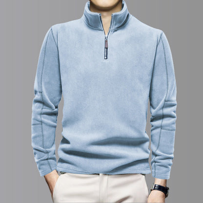 👔✨ 50% RABATT! Stilvolles Langarm-Oberteil mit halbem Reißverschluss für Herren – Lässig, vielseitig & perfekt für kühlere Tage 🍂
