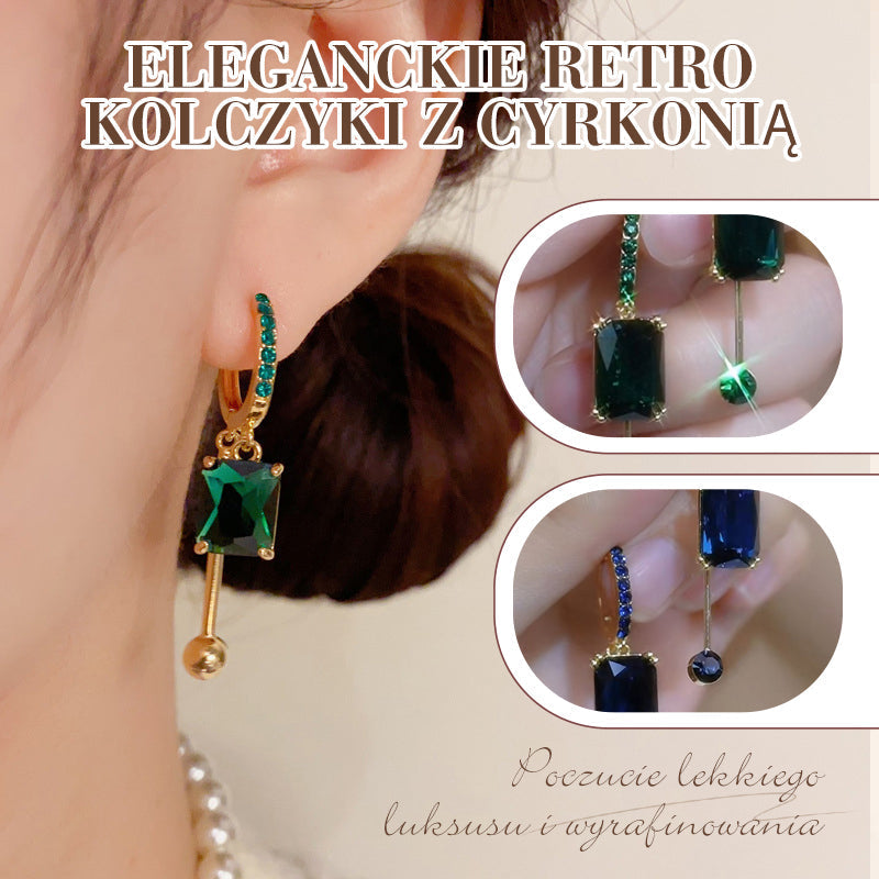 Elegante Vintage-Synthetikdiamant-Tropfenohrstecker