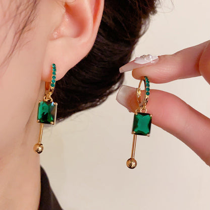 Elegante Vintage-Synthetikdiamant-Tropfenohrstecker