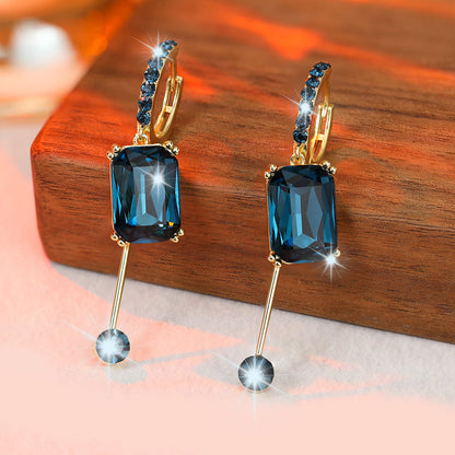 Elegante Vintage-Synthetikdiamant-Tropfenohrstecker