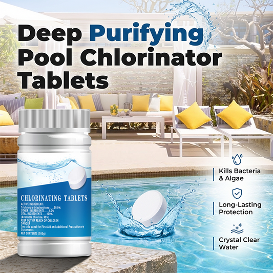 🥳2026 HEISSER VERKAUF🥳💞ÜBER 50.000 VERKAUFT!💧🛡️ 50 % RABATT! Pool-Chlorinatortabletten – Über Nacht von Grün zu Klar. Langsam auflösend, wartungsarm. Sanft zu Haut und Augen. Der beste Freund Ihres Pools. 🏖️✅