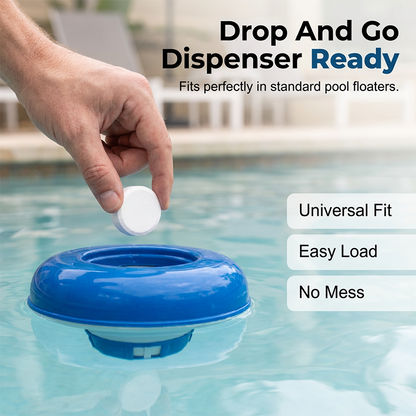 🥳2026 HEISSER VERKAUF🥳💞ÜBER 50.000 VERKAUFT!💧🛡️ 50 % RABATT! Pool-Chlorinatortabletten – Über Nacht von Grün zu Klar. Langsam auflösend, wartungsarm. Sanft zu Haut und Augen. Der beste Freund Ihres Pools. 🏖️✅