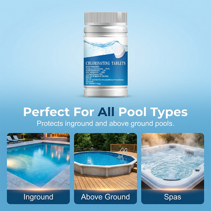 🥳2026 HEISSER VERKAUF🥳💞ÜBER 50.000 VERKAUFT!💧🛡️ 50 % RABATT! Pool-Chlorinatortabletten – Über Nacht von Grün zu Klar. Langsam auflösend, wartungsarm. Sanft zu Haut und Augen. Der beste Freund Ihres Pools. 🏖️✅