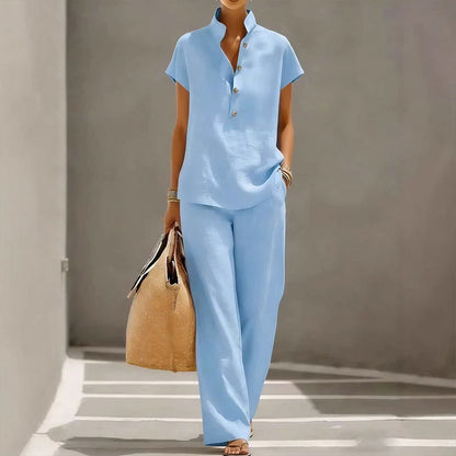 👕✨ 50% RABATT – NUR FÜR KURZE ZEIT! Lässiges Damen-Set – T-Shirt & lange Hose – Bequem & stylish für jeden Tag 👖