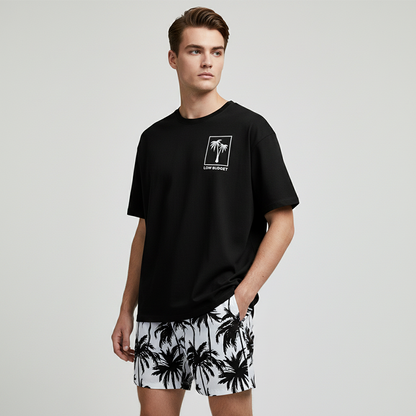 Herren 2-teiliges Freizeit-Set – bedrucktes T-Shirt & Shorts – bequem, atmungsaktiv & vielseitig – ideal für Sommer & Alltag