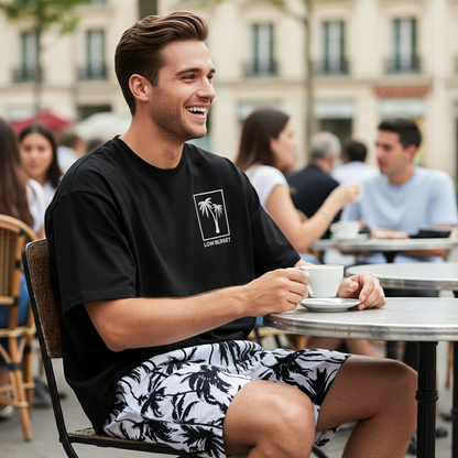 Herren 2-teiliges Freizeit-Set – bedrucktes T-Shirt & Shorts – bequem, atmungsaktiv & vielseitig – ideal für Sommer & Alltag