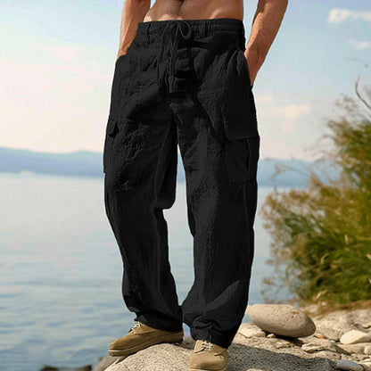 🔥Solange der Vorrat reicht 50 % Rabatt!🎉Lässiger Komfort: Cargo-Hose aus Baumwolle & Leinen 🌿✨
