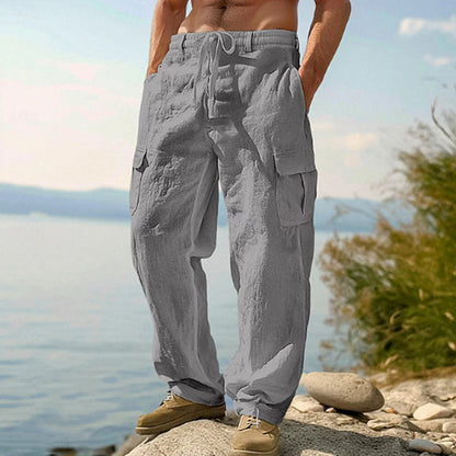 🔥Solange der Vorrat reicht 50 % Rabatt!🎉Lässiger Komfort: Cargo-Hose aus Baumwolle & Leinen 🌿✨