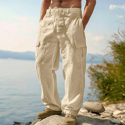 🔥Solange der Vorrat reicht 50 % Rabatt!🎉Lässiger Komfort: Cargo-Hose aus Baumwolle & Leinen 🌿✨