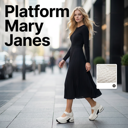 Atmungsaktive gewebte Plateau-Mary-Janes